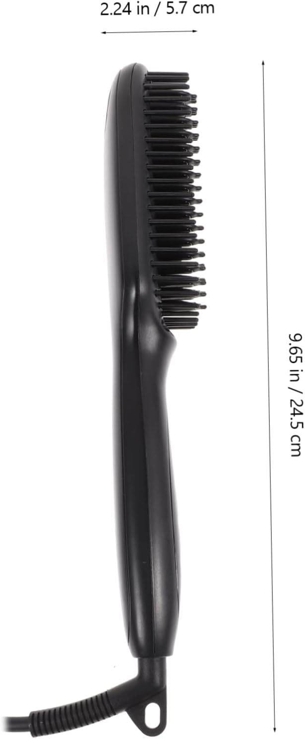 6 Beard and Hair Straightening Brush Gears Heat Professional Electric Comb for Smooth Shiny Styles LCD Display Rotating Cord for Home and Travel