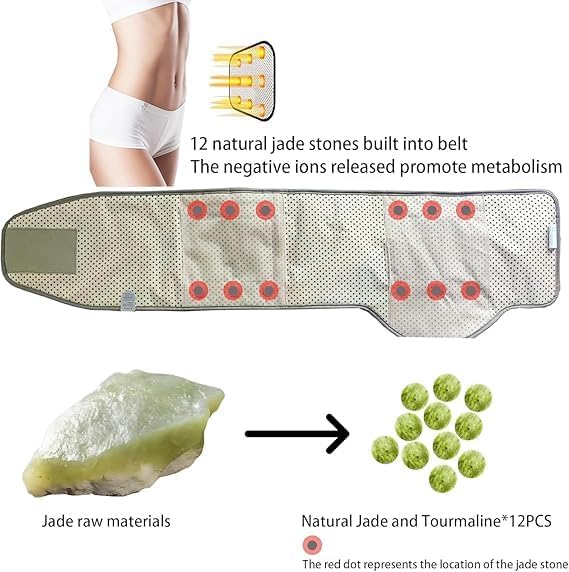 Belt with Hot Compress Vibrating Massage Function Health Care Tools Heating Massager Fitness Device (Silvery)