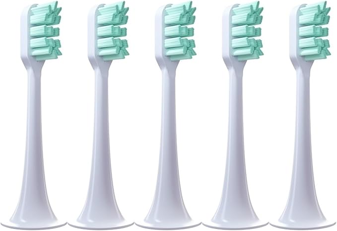 10PCSCompatible for T300/500 Replacement Brush Heads Toothbrush Vacuum Soft Bristle Suitable Nozzles(Green-Standard)