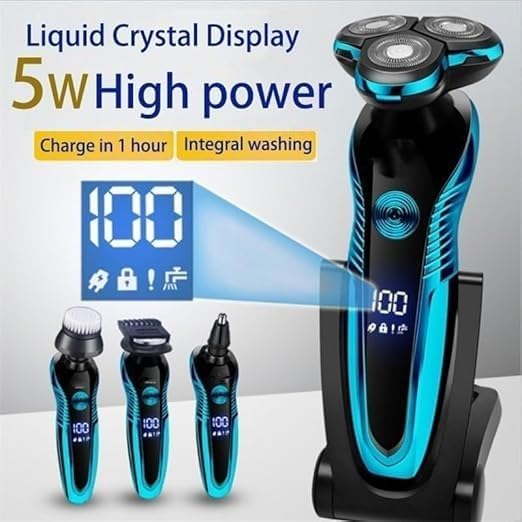 Electric Shavers for Men Electric Shaver Washable Rechargeable Electric Razor Hair Clipper Cutting Shaving Machine for Men Beard Trimmer Wet-Dry Dual Use