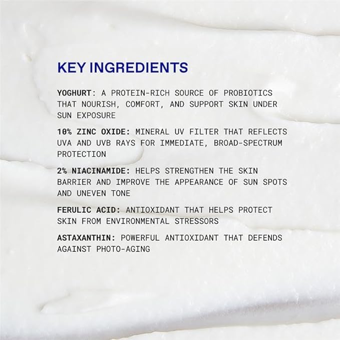 KORRES Greek Yoghurt Mineral Milk Fluid Sunscreen Lightweight Face Sunscreen for Daily Hydration Mineral UV Protection Sensitive Skin Friendly SPF for Face Vegan Travel Size 1.35 Fl Oz
