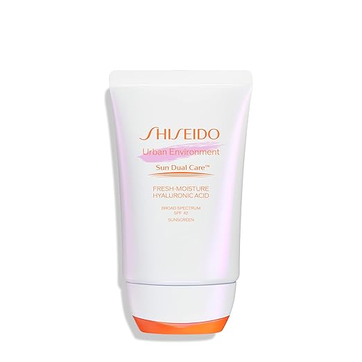 Shiseido Urban Environment Fresh-Moisture Sunscreen SPF 42 - 50 mL - Protects Against UVA/UVB Rays &amp Pollution - 12-Hour Hydration - Water Resistant for 40 Minutes - Non-Comedogenic