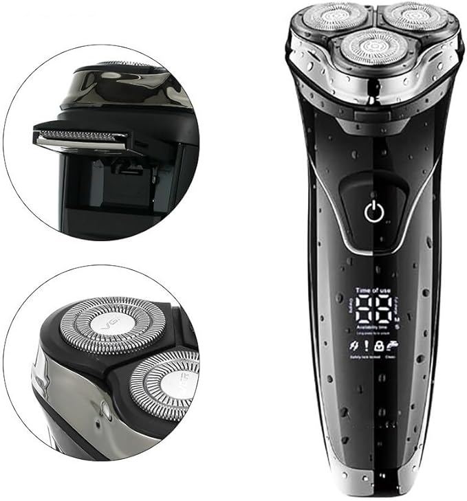 Head Shaver for Men Men's Smart Electric Shaver Fast Charging Razor Beard Trimmer 3D Floating Cutter Head Shaving Machine LED Display