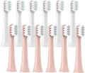 12 PCS Compatible for T100 Brush Heads Replaceable Sonic Toothbrush Soft Bristle Clean Nozzles(6White6Pink)