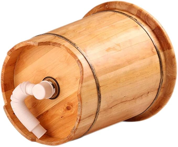 Foot Tub Wooden Foot Basin Adult Wooden Foot Basin Household Foot Bath Tub Foot Bath Foot Bath Barrel Household Foot Bath Cedar Barrel 45cm Foot Bath Wooden Bucket Foot Spa Househol