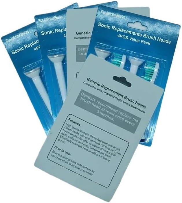 16PCS/20PCS Electric Toothbrush Replace Toothbrush Heads HX6014 for HX6930 HX9340 HX6950 HX6530 HX3210 HX3211 HX3281 Brush Head(20PCS)