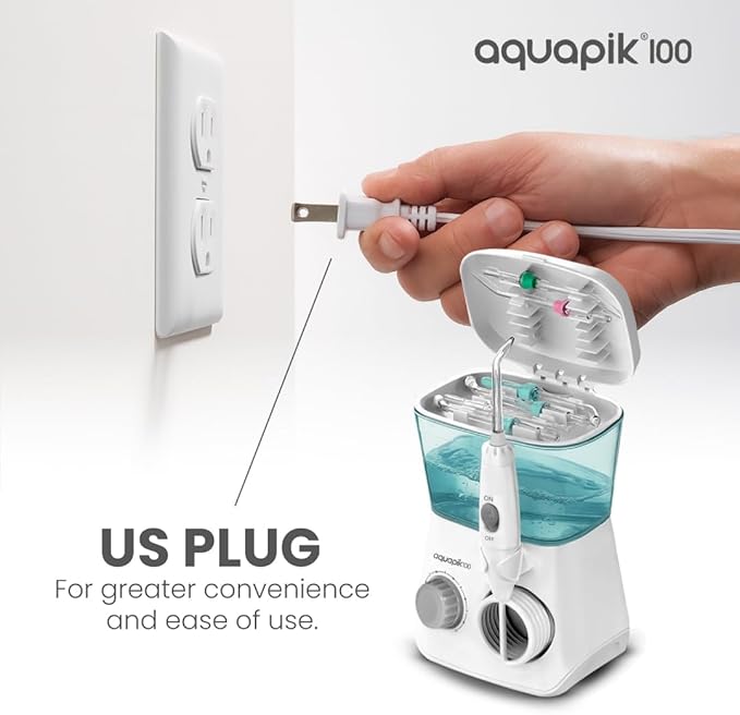 Bostontech® Water Flosser Deep Oral Cleaning with Electric Power Oral irrigator with 10 Adjustable Pressure Levels 9 Nozzles Includes Special Nasal tip 600 ml Tank Ideal for Gums Braces Implants