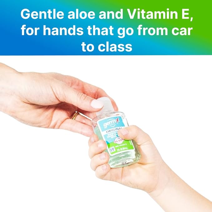 Germ-X Original Hand Sanitizer 2 Fl Oz (Pack of 24) Less Drying Moisturizing Gel with Aloe and Vitamin E No Rinse Formula Bulk Mini Travel Size for On-The-Go
