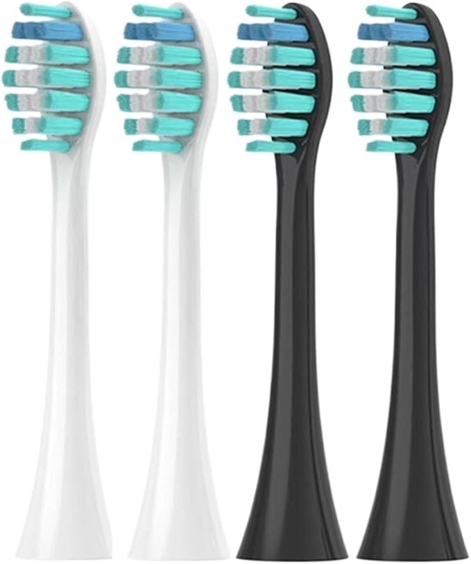 Compatible with FELFRI FTB-002 Electric Toothbrush Head Vacuum Brush with Dust Cover Bristles and Replaceable Nozzle(4PCS White)