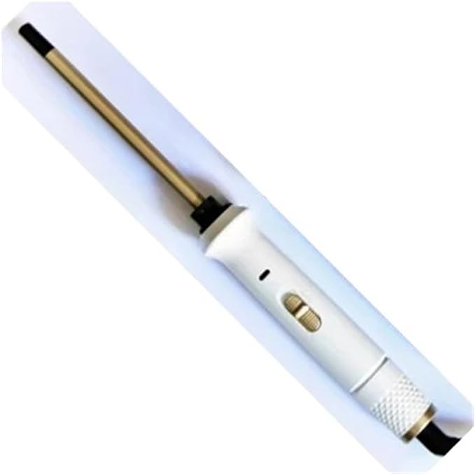 Professional 9mm Hair Curling Iron - Ceramic Electric Curler Wand for Salon-Quality Curls(White GoldEU)
