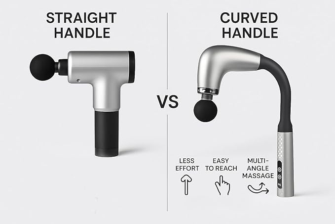 Handheld Cordless &amp Rechargeable Back Massager - Quiet - Full Body Massage Device for Women Aches Relief Sports Recovery and Deep Relaxation - Light Silver
