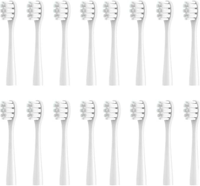Replacement Toothbrush Head Compatible for Nandme NX7000 Soft Bristle Tooth Brush（16pcs）(16WHITE Sensitive)