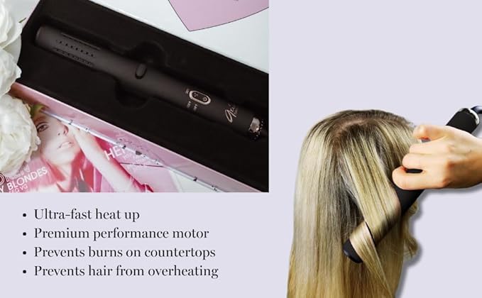 Aria Beauty Insta Styler Ceramic Hair Curler - Dual Voltage Curling Wand - Curling Iron for Effortless Curls - Perfect for Travel - Black - 1 pc