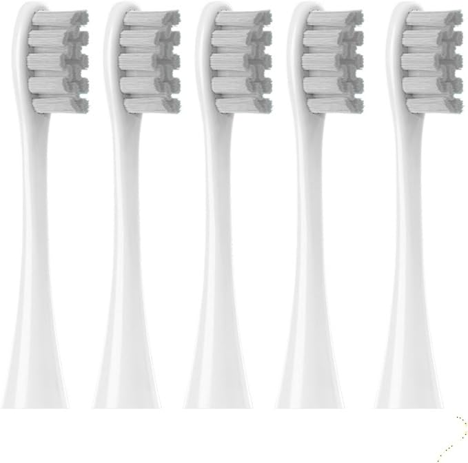 Replacement Brush Heads Compatible for Oclean Flow/X/X PRO/F1/ One/Air 2 Sonic Electric Toothbrush Blue Green Soft Bristle Nozzles(5 Grey)