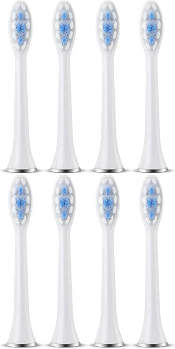 Compatible for SUBORT Bair Replacement Toothbrush Heads - Fits S7/X7/X7S/X11/X11S Nozzles Bristles Accessories(8pcs White)