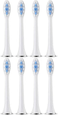 Compatible for SUBORT Bair Replacement Toothbrush Heads - Fits S7/X7/X7S/X11/X11S Nozzles Bristles Accessories(8pcs White)