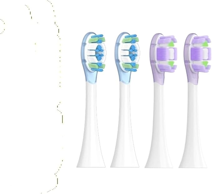 4/8PCS Replacement Brush Heads Compatible for MIJIA MES609/610 Pro Sonic Electric Toothbrush Sealed Package(4 pcs Blue)