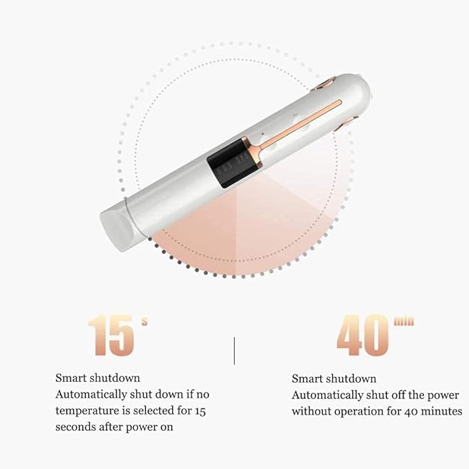 Curl Bar Wireless Curling Clip Rechargeable USB Reel Reel Curling Machine with Led Display Temperature Curling Bar Suzuki Ceramic Curling Iron 30s HEA