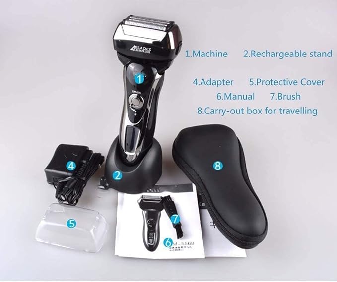 Electric Razor for Men Electric Shaver with Precision Trimmer Rechargeable Wet &amp Dry Foil Shaver Clean &amp Washable
