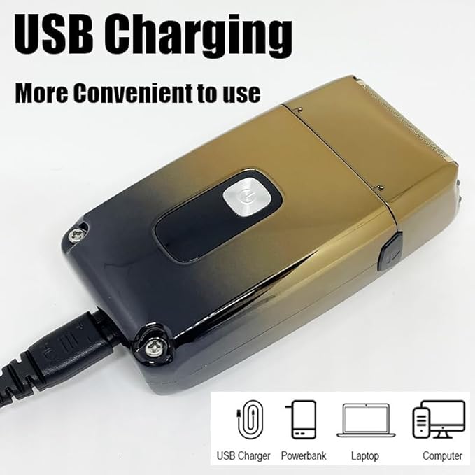 Men's Shaver Rechargeable Hair Beard Electric Shaver For Men Powerful Electric Razor Head Bald Shaving Machine Wet Dry 3-blade shave system (Color : Silver box)