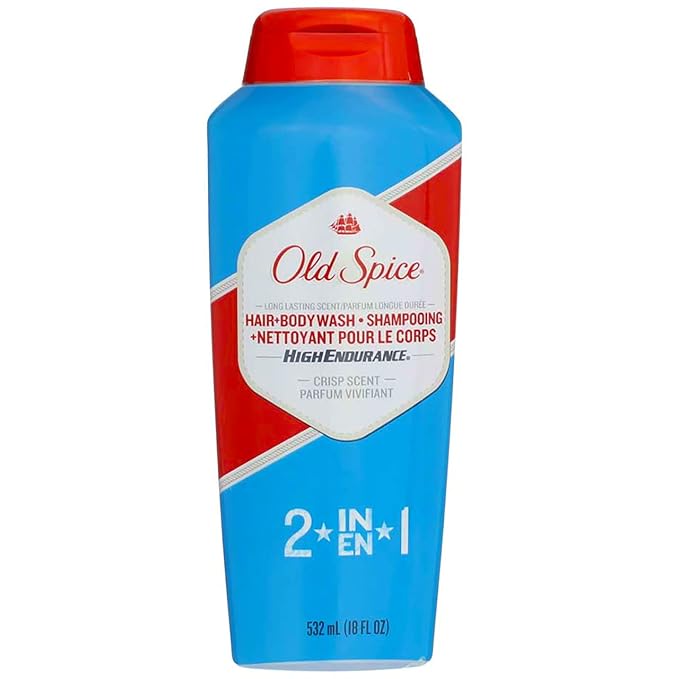 Old Spice High Endurance Hair and Body Wash 18 Ounce (Pack of 6)