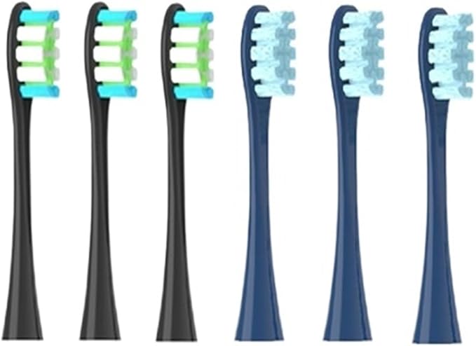 6PCS Replacement HeadsCompatible for Oclean Flow/X/X PRO/ Z1/ F1/ Brush Heads Sonic Toothbrush Vacuum Bristle(Gold)