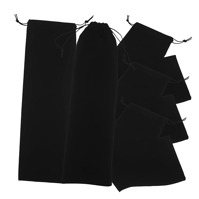 NOLITOY 15pcs Curling Wand Storage Bag Hair Curler Bag Drawstring Closure for Travel Felt for Hair Tools Wall Mount Curling Iron Cover