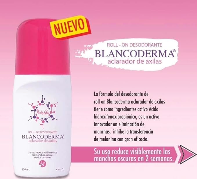 Blancoderma Roll-On Underarm Lightening Deodorant 4 oz Pack of 3 Pink