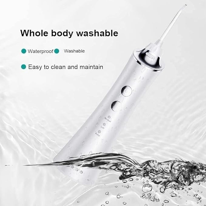 Cordless Advanced Water Flosser for Teeth Gums Braces Flosser Portable Oral Irrigator Handle with 5 Nozzles