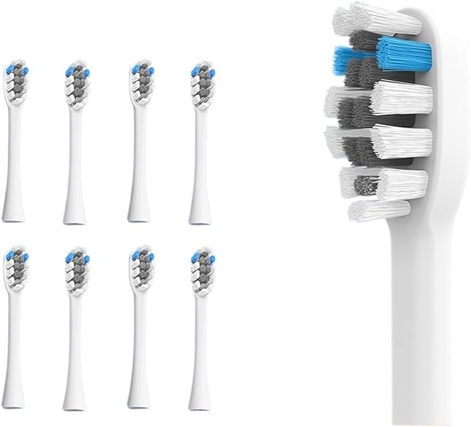 4pcs 8pcs Replacement Heads Compatible with Electric Toothbrush MT001 Brush Nozzles(4pcs)