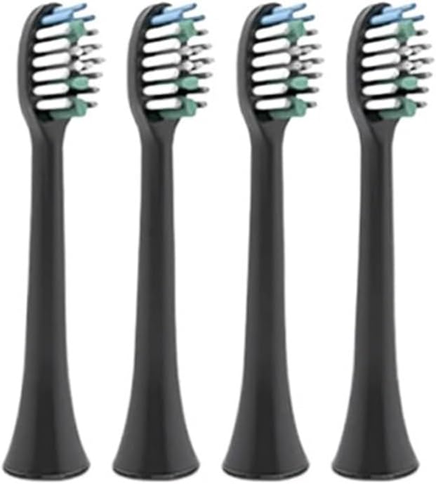 4 Pcs/lot Toothbrushes Head Compatible for S100 and S700 Sonic Toothbrush(4pcs Black-A)