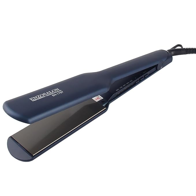 TOPCHANCES 110V Professional LCD Display Plates Flat Flat Iron Steam Hair Straightener Wide Plate Salon Infrared Flat Iron Ceramic Auto On/Off Temperature Control Hair Care Styling Tools