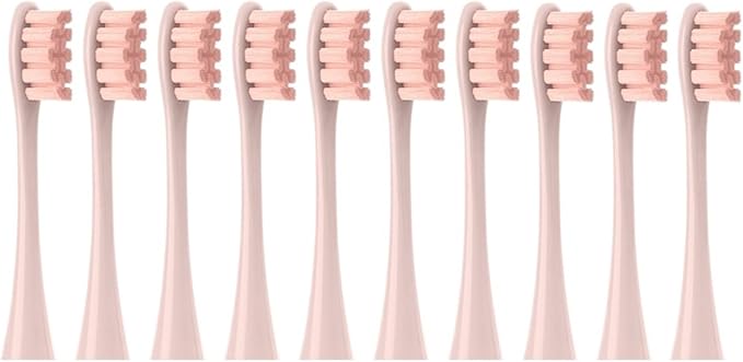 Replacement Brush Heads for Oclean X PRO Elite/Flow/F1/One/X/All Series Sonic Electric Toothbrush Dupont Blue Green Soft Bristle(10 Pink)