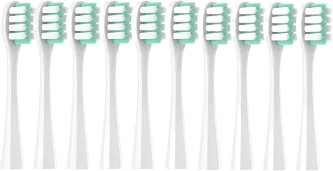 10PCS Vacuum Replacement Brush Heads Compatible for Y1S/Y4/U1/U2/U3/P1/P4 Soft Sonic Electric Toothbrush Clean Nozzles(10PrismaticCareWhite)