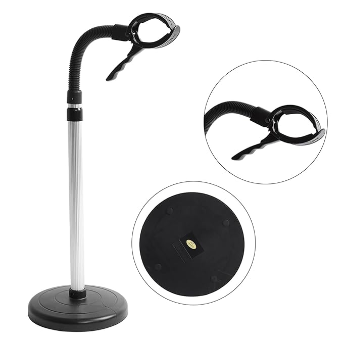 Hair Dryer Stand Adjustable Stainless Steel Hair Dryer Stand Convenient Hair and Pet Grooming Solid Stand Hair Dryer Storage