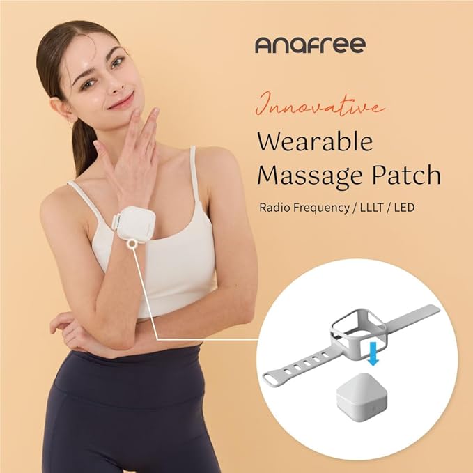 Anafree Wireless Body Massager with LED Light | Made in Korea (White)