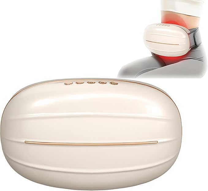 Abdominal Stomach Massager Electric Bian Stone Tummy Kneading Instrument with 35mm Diameter Large Meteorite 3 Levels Intensity and Clockwise/counterclockwise Adjustable for Abdominal