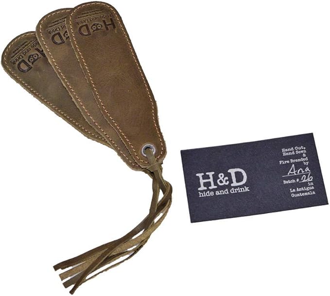 Hide &amp Drink Leather Bookmark Page Marker for Book Lovers Page Turners Travel Readers Literature Fans Book Club Gifts Handmade 101 Year Warranty (Dark Jade)