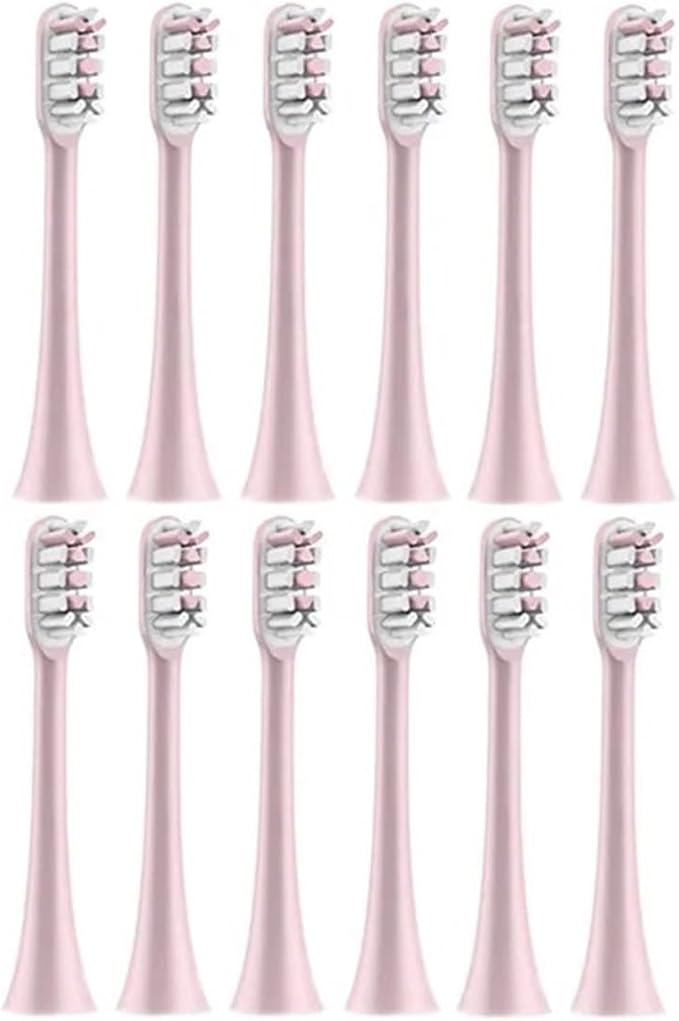 Compatible for 12pcs Replacement Brush Heads for X3 X5 X3U X1 V1 V2 Head with(12 Pink)