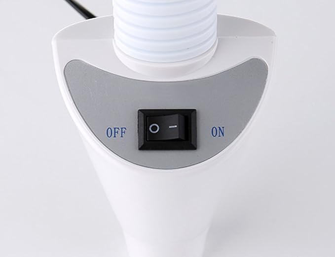 Elitzia Led Cold Light Magnifying Lamp 5 Times Magnification Movable Pulley Base Beauty Lamp for Facial Care Tattoo Or Reading ETH3008(White 3 Rings Lamp Beads)