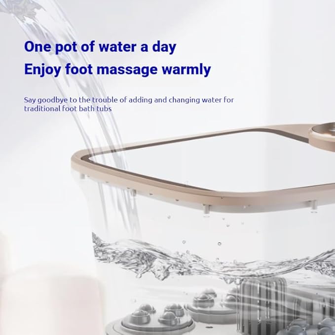 Fully Automatic Electric Household Foot Massage Heating Foot Bath Basin Multi-Functional Constant-Temperature Foot Bath a Gift for Parents