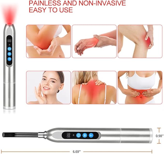 Red Light Therapy for Pain Relief Skincare Wand &amp Cold Sore and Canker Sore 660nm 850nm Near Infrared Light Therapy Device for Mouth Ear Nose Hands Joint Muscle Knee Feet