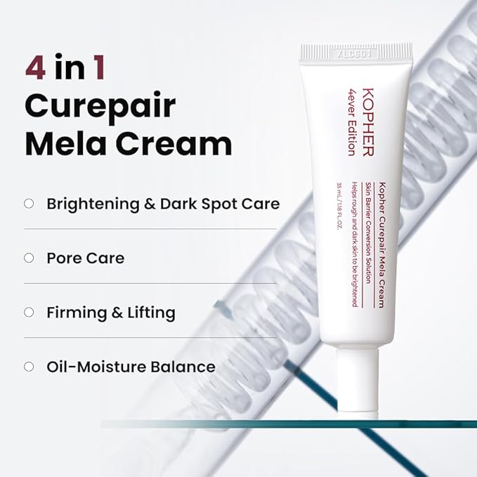 Kopher Curepair Mela Cream[4ever Edition] with 10GF Soothing &amp Repairing Moisturizer for Sensitive Skin - Redness Relief Barrier Strengthening Skin Korean Skincare (1.18 fl.oz.)