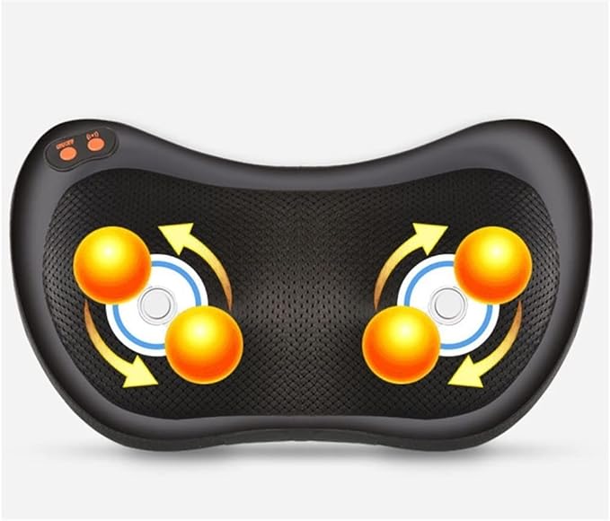 TOEWOE Back and Neck Massager with Deep Tissue Kneading Electric Back Massage Pillow Perfect for Back Neck Shoulders Legs Foot Body Muscle Pain Relief (Color : Black)