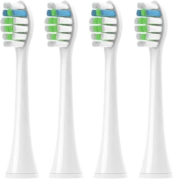 SuitableCompatible for Evowera Electric Toothbrush Planck O2 Replacement Heads Medium Hardness Vacuum(8PCS White)