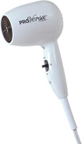 Jerdon 1600W Compact Hair Dryer - White Travel Hair Dryer with 72 Power Cord - JHD8W