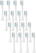 4/8/12/16/20/30PCS for Replacement Toothbrush Heads Sonic Electric Soft Bristle Brush(White-16pcs)