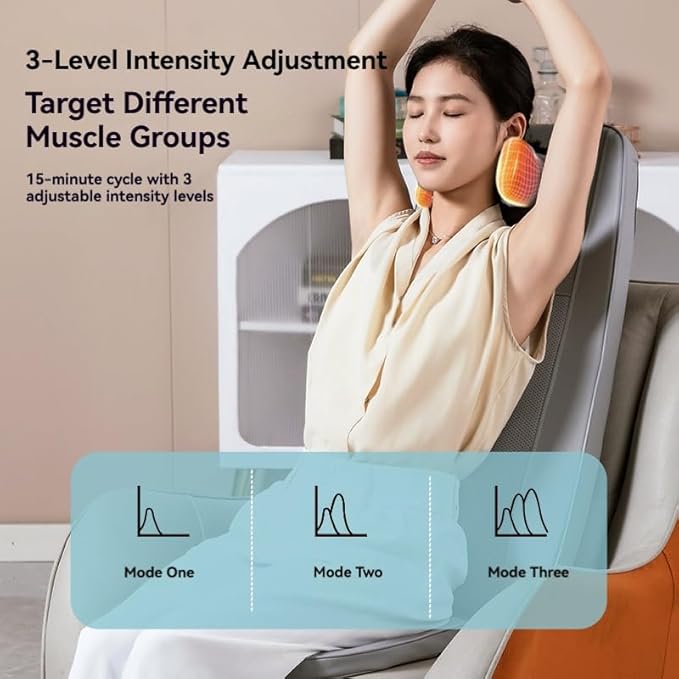 Full Back Massager with Heat-Shiatsu Massage Chair Pad - Shiatsu Back Massager for Chair with Height Adjustable Neck MassagingGift for Mom and Dad