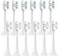 12PCS Replacement Brush HeadsCompatible for XIAOMI MIJIA T300/T500/T700 Electric Tooth Soft Bristle Caps Vacuum Package Nozzles(6WhiteBlue6White)
