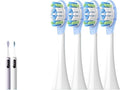 4PCS Replacement Brush Heads Compatible for MES609/MES610 Pro Sonic Electric Toothbrush Sealed Package(White B)